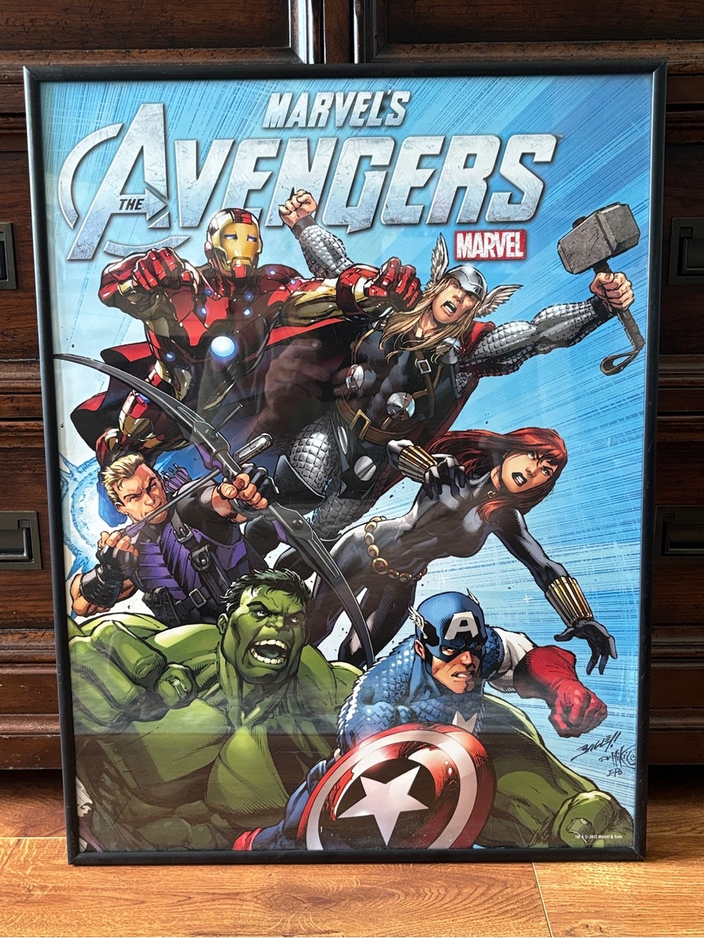 Marvel Avengers Group Poster - Blue, Red, Green